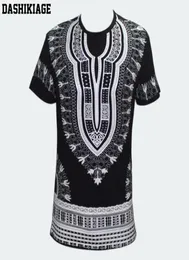 Dashikige unisex kobiety Men039s African Dashiki Tshirt Boho Hippie Kaftan Świąteczny Cyganie Plemienne Top Ethnic Top Tradycyjna Bluzka 3005044