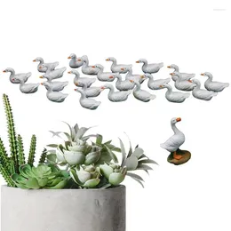 Garden Decorations Mini Resin Ducks Duck Figurines Miniature Animals Set Toys Realistic Farm Preschool