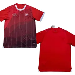 2023 2024 Szwajcarskie koszulki piłkarskie Home Red 23 24 Suisse Shaqiri Akanji Freuler Seferovic Inler Embolo Away Camisetas de Futbol Men Football koszulki