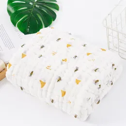 Filtar sommar baby wrap mjuk född swaddle barn muslin filt sängkläder spädbarn soffa quilt pojke tjej tryckt kast