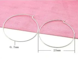 20pcslot 925 Sterling Silver Hoop Huggie Ohrringe Schmuckfunde Komponenten für DIY -Handwerksgeschenk WP12670349564825472