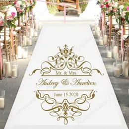 Personalisierte Braut Bräutigam Name und Datum Hochzeit Tanzfläche Aufkleber Vinyl Hochzeit Party Dekoration Mitte des Bodens Aufkleber 4496 X0300P