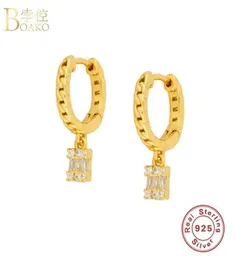Boako Crystal CZ Earring 925 Sterling Silver Earrings for Women Pendiente Piercing Ohrringe Hoop Earings Luxury Fine Jewelry22677550429