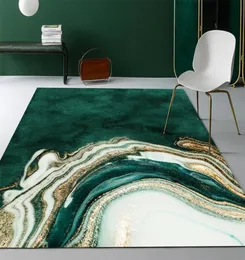 Tappeti area moderna Rugabstract arte di grandi dimensioni con lavatura durevole a tappeti facili da pulire greengold geometrica macchia di dissolvenza res1933830