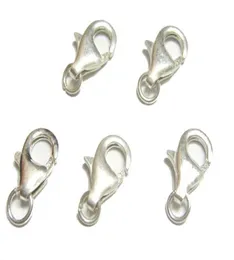 10pcslot 925 Sterling Silver Lobster Claw Clasp for DIYクラフトファッションジュエリーギフトw377854378