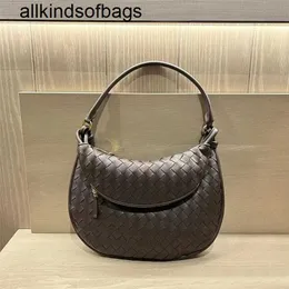 Umhängetasche Gemellis BottegaaVeneta Gewebtes echtes Leder Baobao 2023 Neu gewebte Baobao Dumpling Bun Twin Bun Handtasche Premium Feel Rindsleder Damentasche wq