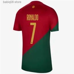 팬 Tops Tees 2223 Joao Felix Portugal Soccer Jersey 2022 Bfernandes Bernardo Rsanches Pepe Diogo J 국가 팀 셔츠 Ruben Dias Rneves Ronaldo Andre Silva Footba