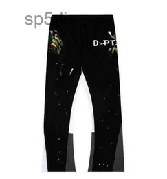 23ss Galerias Sweatpants Dept Calças Salpicadas Carta Imprimir Casal Masculino Solto Versátil Casual Reto Dw 3DIM