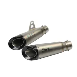 System Motorcycle 51 60.5 Mm Inlet Tube SC GP Exhaust Pipe in Carbon Fiber with A Laser