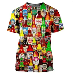 Männer T Shirts 2023 Sommer T-shirt Bier Männer/frauen 3d Gedruckt Übergroßen Casual Harajuku Stil Kurzarm Top straße Tragen