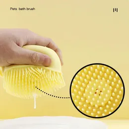 Supplies Bathroom Pet Dog Cat Bath Brush Massage Brush with Soap and Shampoo Soft Silicone Glove Dogs Cats Combs Pet Grooming Brush