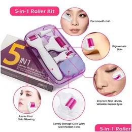 Beauty Microneedle Roller Derma Micro Nadel Kit Nadeln Titan Mezoroller Hine für Hautpflege und Körperbehandlung Drop Abgabe Heilung Dhor66