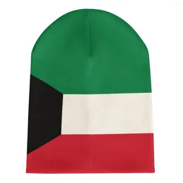 Berets Nation Kuwait-Flagge Land Strickmütze für Männer Frauen Jungen Unisex Winter Herbst Beanie Cap Warme Motorhaube
