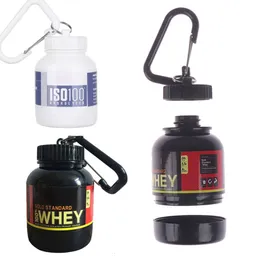 Protein Powder Container Pill Organizer Protein Keychain Sport Nutrition Water Bottle Sport Whey Key Chain Water Bottle