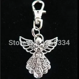 Fashion Retro Silver Alloy Guardian Angel Key Chain-Enimple Atmosphere Pendant Fit DIY Charm Keychain Key Ring Accessorie2622