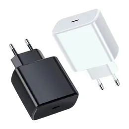 Adaptador de carregador rápido 20W PD USB C Qualidade OEM Tipo-C Carregador de parede para casa de carregamento rápido UE EUA Plug Power Adaptadores de viagem Carregadores de celular de carga rápida Adaptador de energia do Reino Unido