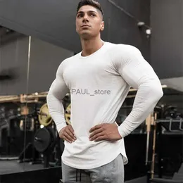 Herren-T-Shirts Frühling Herbst Slim Fit Cotton Fitness Langarm T-Shirt Männer Sport T-Shirt O-Neck Running Tee Shirt Gym Bodybuilding T-Shirtl2312.21