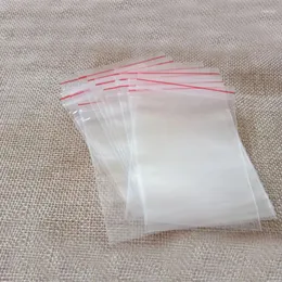 Smyckespåsar 1000pcs 25x35 Ziplock -väskor Rensar plast Transparent PE Zip Lock Bag för tyg/jul/present/smycken Förpackningsdisplay