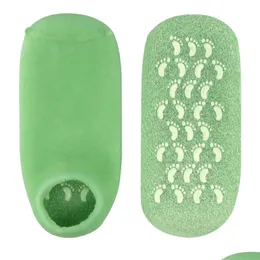 Cuidados com os pés lavanda ba óleo máscara esfoliante luvas spa gel meia hidratante mão pés beleza meias de sile calcetin de para drop delivery dhiy5