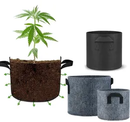 Portable Grow Bags Garden Plants tillväxtplantor Krukor Fabric Emofriendly Aeration for Greenhouse Agriculture Vegetable Tools6733761