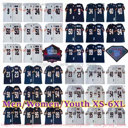 Özel S-6XL Gerileme 1919-1999 Futbol 54 Brian Urlacher Jersey Stitch 72 William Perry 95 Richard Dent 99 Dan Hampton Mike Ditka Tom Waddle Julius Peppers Jerseys