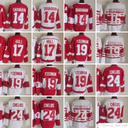 CUSTOM Detroit Red''Wings''Movie CCM Vintage Ice Hockey 19 Стив Айзерман Сшитд 24 Крис Челиос 17 Бретт Халл 14 Брендан Шанахан 16 Конс