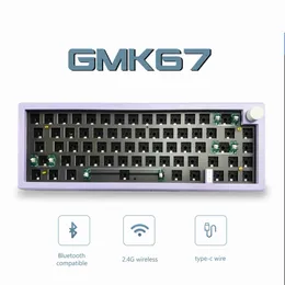 Teclados Keyboards Estrutura da junta Kit mecânico de teclado Kit sem fio Bluetooth 2.4g 3mode com teclado de botão para tablet PC R230824