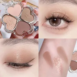 4 Farbe Lidschattenpalette Kosmetik Perlmutt Lidschatten Paletten Augen Make -up glänzend Glitzer Korean Kunst 231220