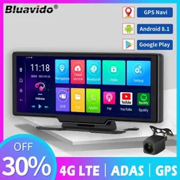 Car DVRS Bluavido 10 "IPS CAR DVRカメラGPS 4G Android 8.1 Adas HD 1080p Dash Lens Auto Video Recorder Night Vision Remote ViewL2312.14