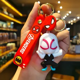 Doll -Spider Dollhain Doll Silicone Keychain Avengers Superhero Iron Man Man Keychain Men's Car Pingente Backpack Acessórios