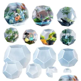 Formar Pentagon Sphere Sile Harts Forms 3D Geometry Mod Soft Clear Mold For UV Jewelry Art Supplies Drop Leverans smycken Jew Dhgarden DH1UY