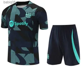 Fans toppar Tees 23 24 Tracksuit Soccer Jerseys Barca Training Suit 2022 2023 2024 Barcelona Short Sleeves Suit Tracksuits Men Kids