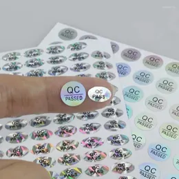 Wrap Gift Wrap 800/1800pcs Spot Supply 10mm QC PASSED Hologram Laser PET Paper Label Product Certification Stickers