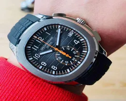 أعلى العلامة التجارية Quartz Wristwatches رجال الساعات البيضاوي الفرقة المطاطية المقاوم للصدأ مقاوم للماء GMT GMT اليابان حركة الرياضة الفاخرة T6158145