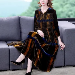 ZUOMAN Jacquard Patchwork Samt Kleid Vintage Frühling Und Herbst frauen Langarm Elegante Mode Koreanischen Stil Kleidung 231220