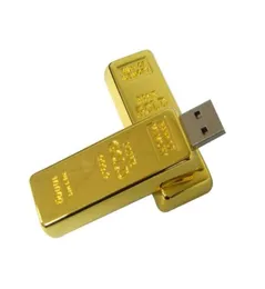 オリジナルメタルゴールデンUSBフラッシュドライブ32GB 64GB 128GB 16GB USB20ペンドライブメモリスティック3046639