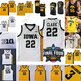 2023 Kvinnor Final Four 4 Iowa Hawkeyes basket Jersey NCAA College Caitlin Clark Joe Toussaint Ryan Kriener Jack Nunge Tony Perkins Keegan Murray Kris Murray