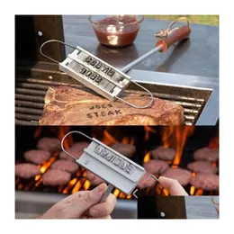 Others7 Bbq Barbecue Grill Branding Iron Signature Name Marking Stamp Tool Meat Steak Burger 55 X Letters And 8 Spaces Bakery Access Dhtd0