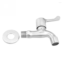 Bathroom Sink Faucets Faucet Single Handle Hole Tap For Laundry Washing Machine Home Kitchen Garden Stainless Steel