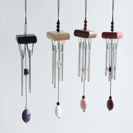 Wood Aluminium Tube Wind Creative Mini Metal Metal Home e Car Wind Chime Pingente Decoração Presentes de Artesanato ao Ar Livre Favidade de Presentes Pensados ​​Q850