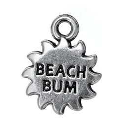 New Fashion Easy to diy 30pcs sun with beach bum message charm jewelry making fit for necklace or bracelet206O