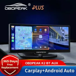 CAR DVRS OBDPEAK K2 10,26 tum bil DVR 4K 3840*2160p GPS CarPlay Android Auto Dash Cam Dashboard GPS Navigation 5G WiFi Driving Recorderl2312.14