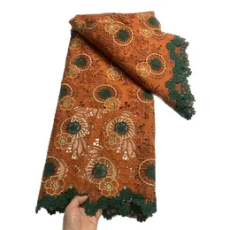 Mulheres africanas de renda do cordão de tecido Vestidos de 5 metros de alta qualidade Craft têxtil festa noturna 2023 Novidades chegadas nigerianas damas estilo dhfog