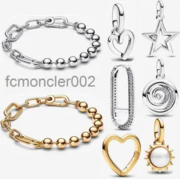 Armbänder 2023 Neue Charme Beads Gold Designer für Frauen Engagement Hochzeit Mode Ohrring Anhänger Schmuck Geschenk DIY FIT PANDORAS ME RVKD