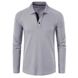 lu T-shirt sportiva da corsa a maniche lunghe da uomo Camicia con colletto alla coreana stile allenamento Abbigliamento fitness Allenamento Pullover elastico 23043