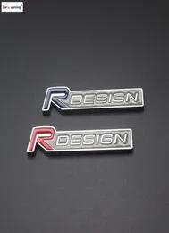 3D 금속 아연 합금 R 디자인 Rdesign Letter Emblems 배지 차량 스티커 자동차 스타일 v40 V60 C30 S60 S80 S90 XC604007163