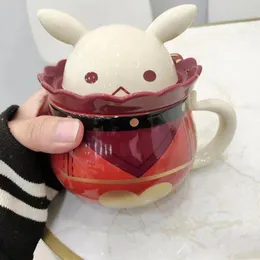 Mugs Game Genshin Impact Klee Bomb Mug Ceramic Cute Coffee Water Cup Drinkware Anime Cosplay Props Xmas gåva från barntillbehör