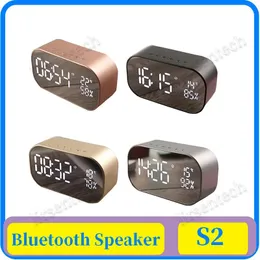 مكبرات الصوت 15x AS2 Bluetooth SPEAKER اللاسلكي عرض LED DIGHT Digital Clock STEREO STEREO SUPERSPEAKER دعم FM RADIO/AUXIN/TF MI
