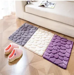 4060CM Coral Fleece Bathroom Memory Foam Rug Kit Toilet Pattern Bath Nonslip Mats Floor Carpet Set Mattress for Bathroom Decor8188184