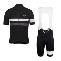 2019 Rapha Summer Mens 짧은 슬리브 사이클링 저지 자전거 자전거 착용 의류 턱받이 세트 MTB 유니폼 프로 사이클링 의류 자전거 Maillot Culo308d